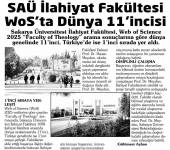 TÜRKİYE’DE BİRİNCİ DÜNYA’DA ON BİRİNCİ SIRADAYIZ