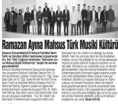“Ramazan Ayına Mahsus Musiki Kültürümüz” Konulu Seminer