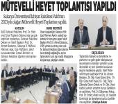 Fakülte Vakfı Mütevelli Heyet Toplantısı