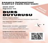 SAÜ İlahiyat Fakültesi Vakfı 2026-2027 Öğretim Yılı Burs Başvuruları