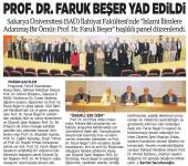İslami İlimlere Adanmış Bir Ömür: Prof. Dr. Faruk Beşer Paneli