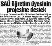 Doç. Dr. Hasan Meydan'ın Projesine Destek