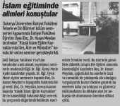 İlim Âlim ve Müteallim Konulu Seminer