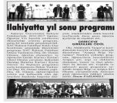 İlahiyatta Yıl Sonu Programı