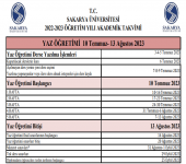 2022-2023 Yaz Okulu Final Mazeret Sınavı Başvuruları