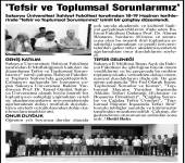 Tefsir ve Toplumsal Sorunlarımız Çalıştayı