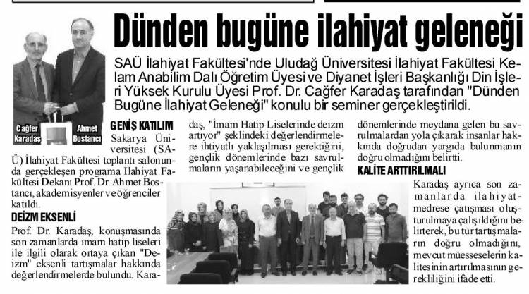 Dünden Bugüne İlahiyat Geleneği Semineri