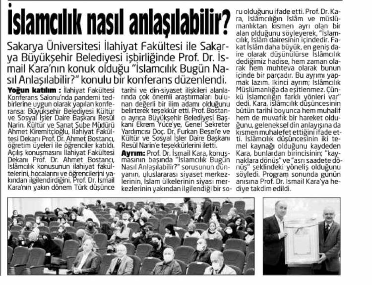 Prof. Dr. İsmail Kara Konferansı