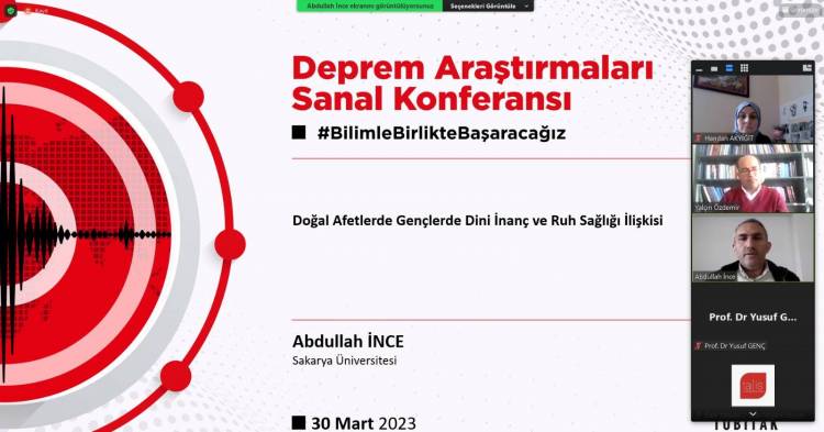 Doç. Dr. Abdullah İnce TUBİTAK Deprem Araştırmaları Sanal Konferansında Sunum Yaptı