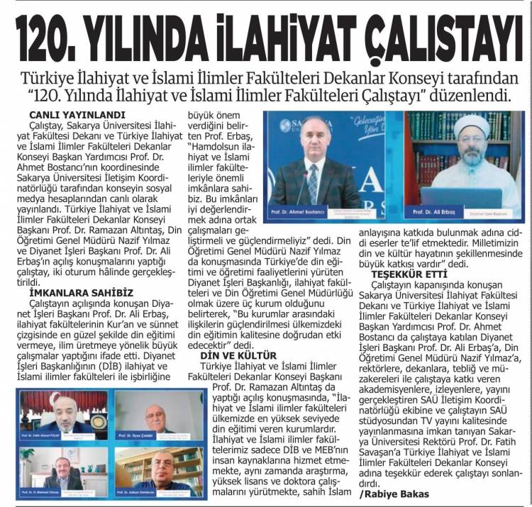 120. Yılında İlahiyat ve İslami İlimler Fakülteleri Çalıştayı