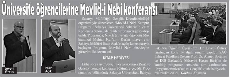 Mevlid-i Nebi Haftası Konferansları