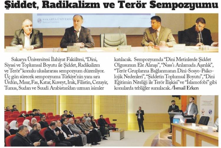 Dini, Siyasi ve Toplumsal Boyutu ile Şiddet, Radikalizm ve Terör Konulu Uluslararası Sempozyum