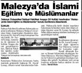 Malezya'da İslami Eğitim ve Müslümanlar Konulu Konferans
